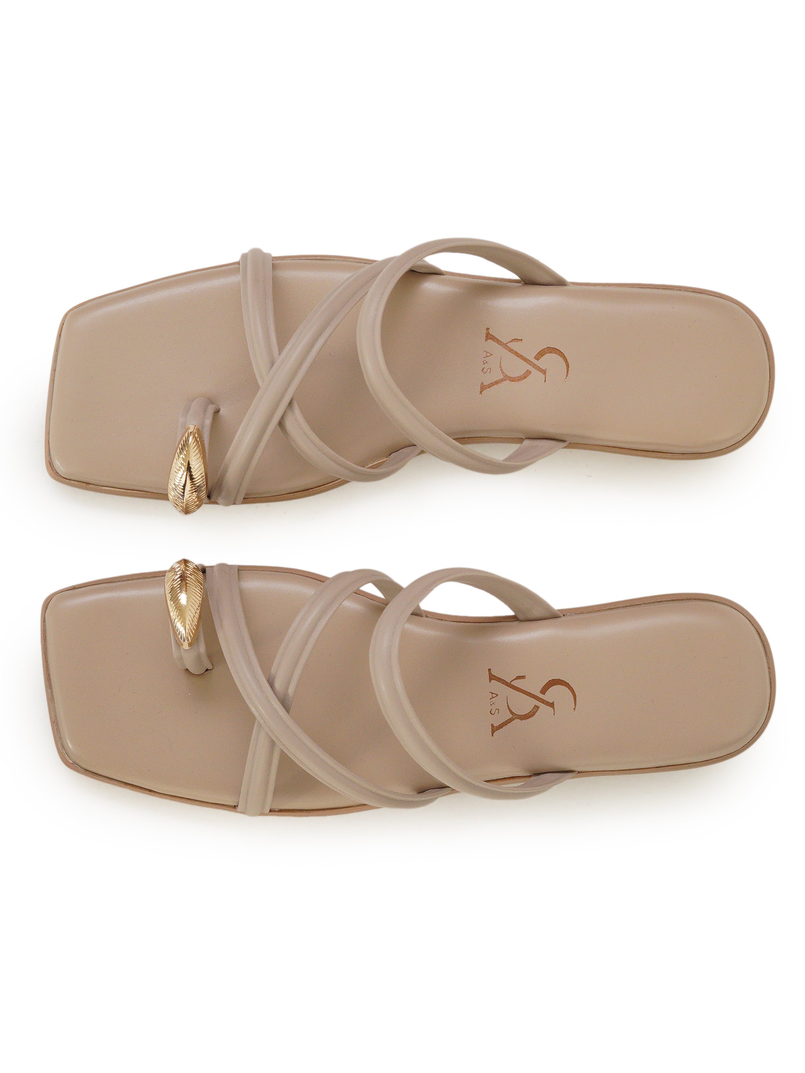 Golden Toe Detail Flats