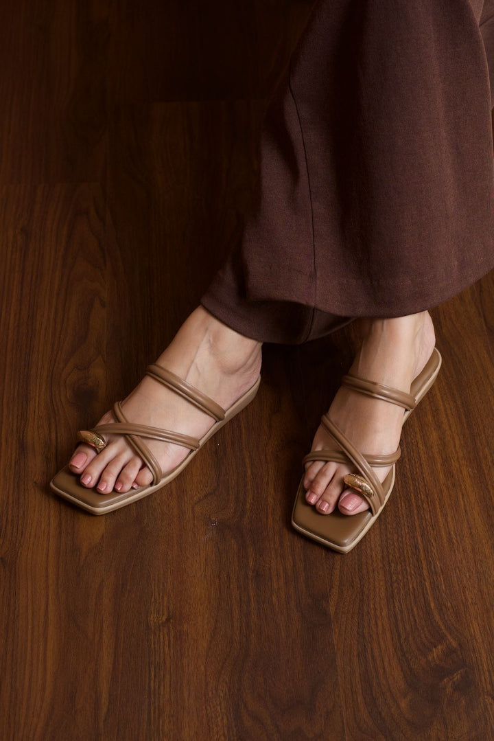 Golden Toe Detail Flats