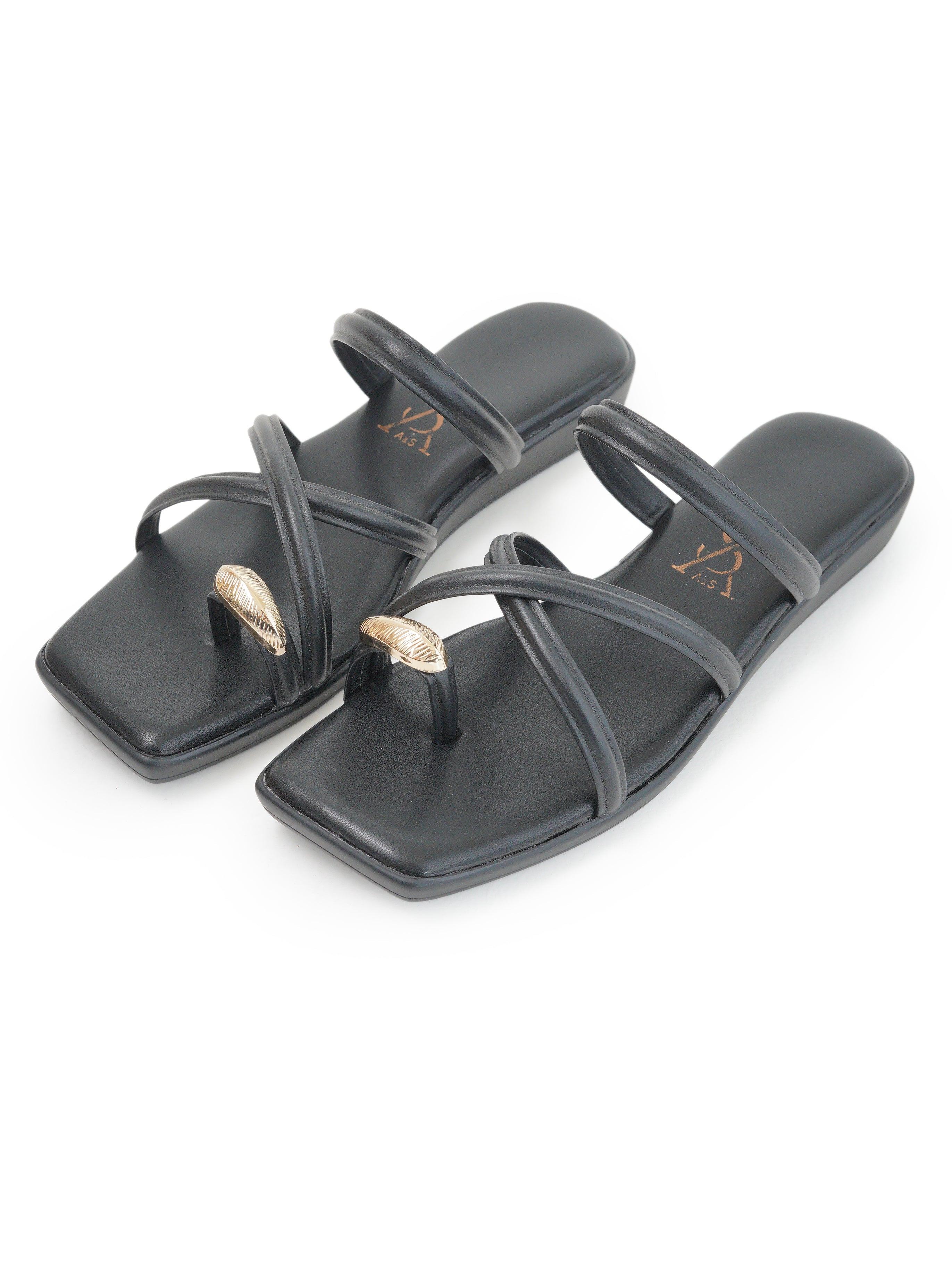 Golden Toe Detail Flats