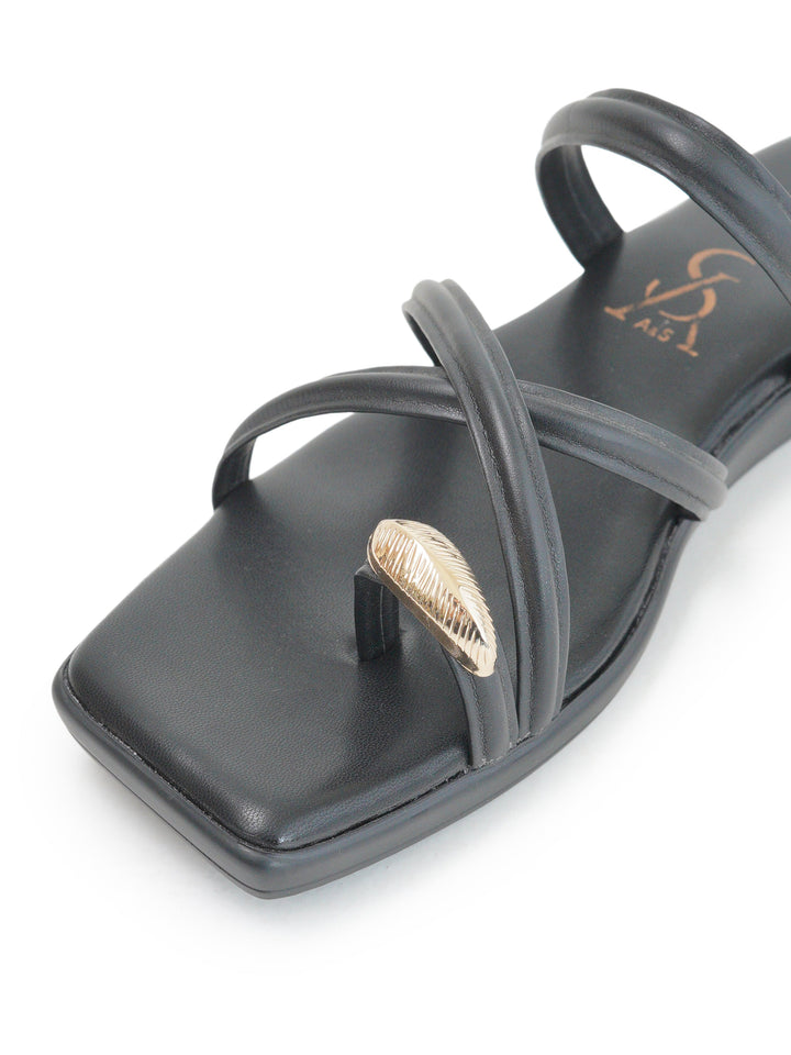 Golden Toe Detail Flats