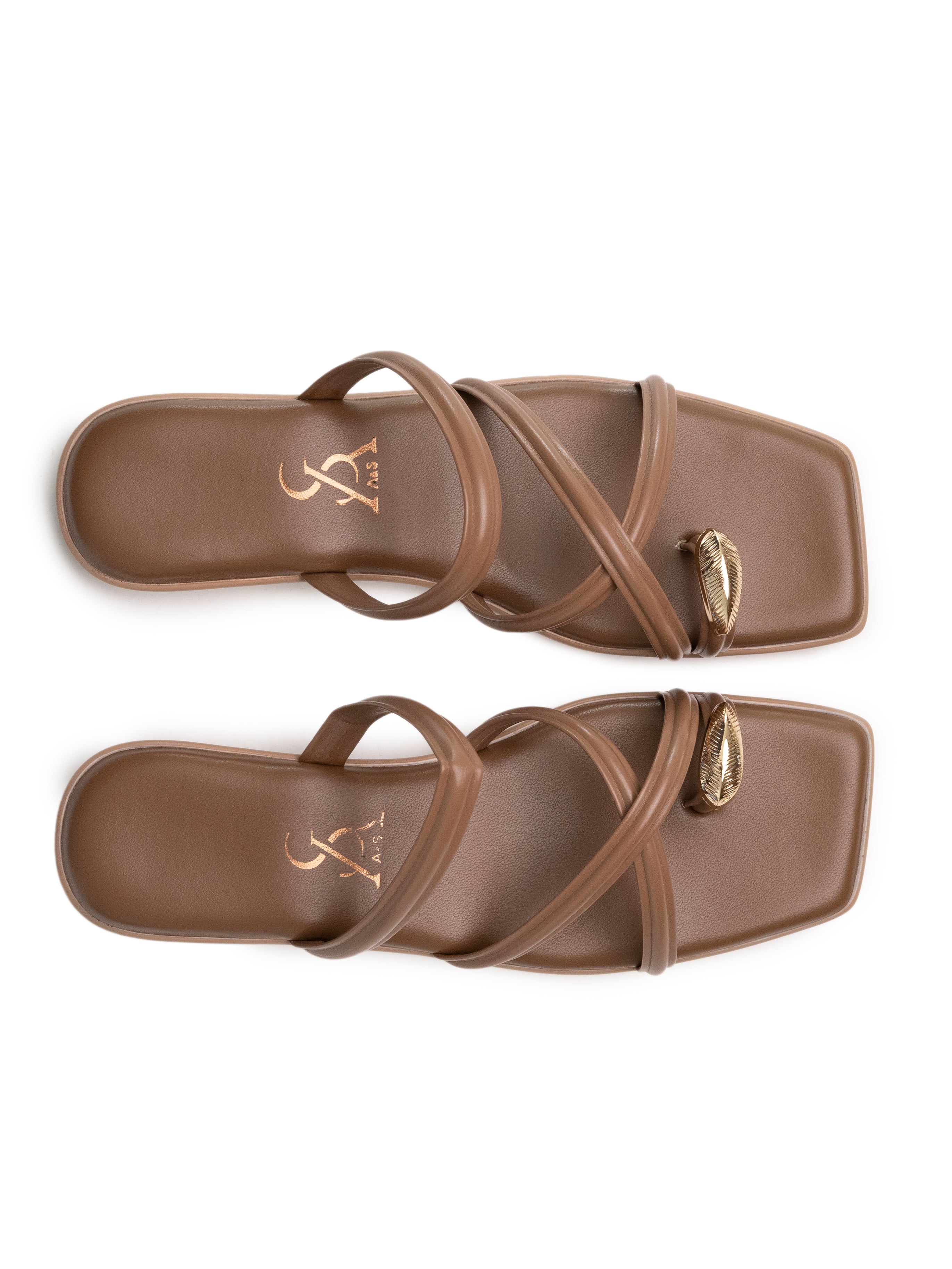 Golden Toe Detail Flats